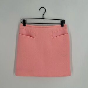 Coperni Trompe L’oeil Cady High Waisted Mini Skirt In Pink